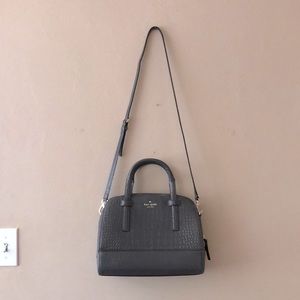 Kate Spade Small Felix Grey Crocodile Purse